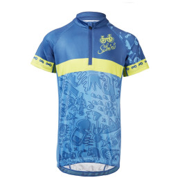 Dječji biciklistički dres Silvini Scrivia plava/zelena