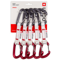 Pakiranje kompleta za penjanje Ocún Kestrel QD Bio-Dyn-Ring 15 mm 10 cm 5-Pack crvena