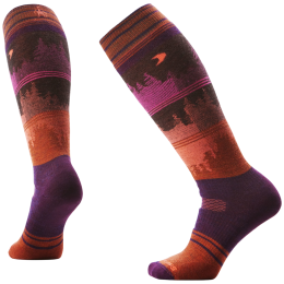 Čarape za skijanje Smartwool W Snowboard Full Cushion Twilight ljubičasta/narančasta PURPLE IRIS