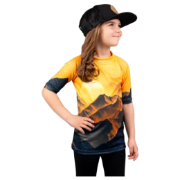 Dječja funkcionalna majica Drexiss All Sunset Yellow Coolmax žuta/crna