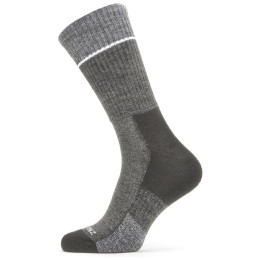 Čarape SealSkinz Solo QuickDry Mid Length Socks crna/siva Black/Grey