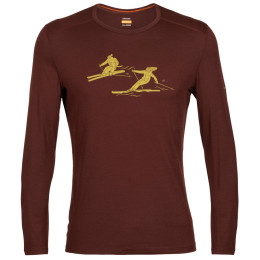 Muška majica Icebreaker 200 Oasis LS Crewe Last Run smeđa