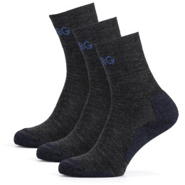 Muške čarape Warg Trek Merino 3-pack siva/plava