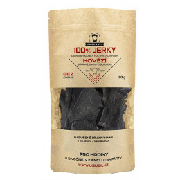 Jerky Usušil & Syn 100% Hovězí s cibulkou 50g smeđa