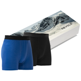 Muške funkcionalne bokserice Devold Breeze Merino 150 Boxer Man 2Pk crna/plava Black/Royal