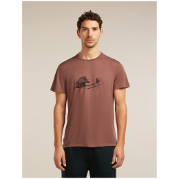 Muške funkcionalne majice Icebreaker Merino Blend Core SS Tee Canoe Companions cigla CAROB