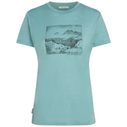 Ženska majica Icebreaker Women Merino 150 Tech Lite SS Tee Terrain svijetlo plava Hydro