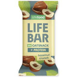 Energetska pločica Lifefood Lifebar Oat Snack Protein s lískovými oříšky BIO 40 g smeđa