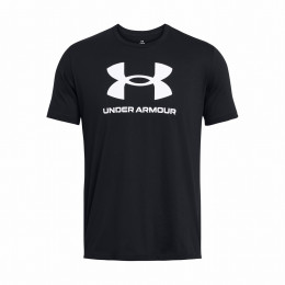 Muška majica Under Armour Sportstyle Logo Update SS crna/bijela Black/White
