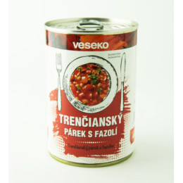 Glavno jelo VESEKO Trenčanský párek s fazolí