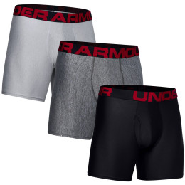 Muške bokserice Under Armour Tech 6In 3 Pack siva/crna Black/JetGrayLightHeather/ModGrayLightHeather