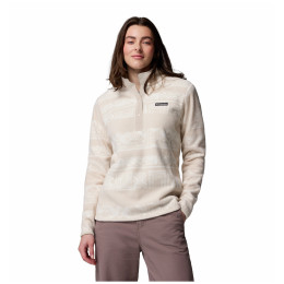 Ženska dukserica Columbia Benton Springs™ Printed Half Snap bež Dark Stone Deschutes Days