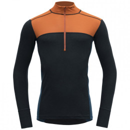 Muške funkcionalne majice Devold Lauparen Merino 190 Zip Neck Man narančasta/crna