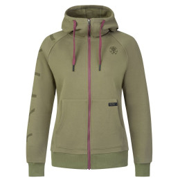 Ženska dukserica Rafiki Nuria Zip tamno zelena burnt olive
