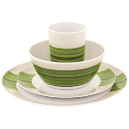 Set posuđa Outwell Blossom Picnic set – 4 osoby zelena PogoniaGreen