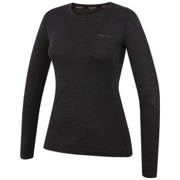 Ženska majica MOOA MerinoSilk 160 long crna black melange