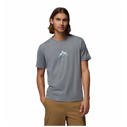 Muška majica Columbia Parsons Point™ SS Graphic Tee siva City Grey Heather, Pointed Peaks