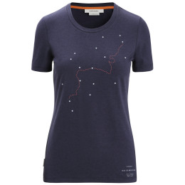 Ženska majica Icebreaker Central Classic SS Tee Tour du Mont Blanc tamno plava