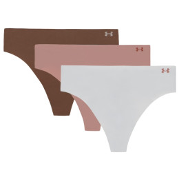 Ženske gaćice Under Armour Pure Stretch No Show Thong - Solid 3Pk siva Halo Gray