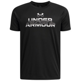 Dječja majica Under Armour Tech Split Wordmark SS Black crna Black