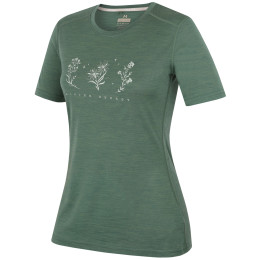 Ženska majica MOOA Merino Lyolite Bloom 150 Short zelena green