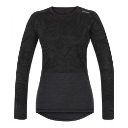 Ženska termo majica Husky Merino 100 Dl. Rukáv L crna