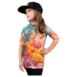 Dječja funkcionalna majica Drexiss All Explosion Pastel Merino Active narančasta/plava
