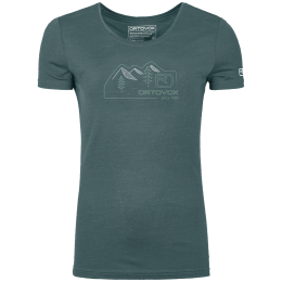 Ženska majica Ortovox 150 Cool Vintage Badge T-shirt tamno siva Dark Arctic Grey