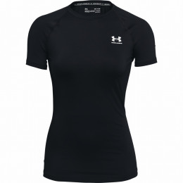 Ženska funkcionalna majica Under Armour HG Authentics Comp SS crna Black/White
