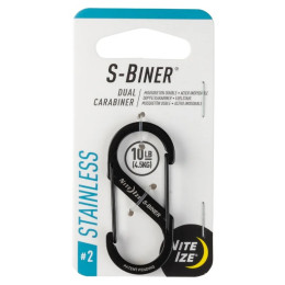 Karabiner bez matice Nite Ize S-Biner Stainless Steel #2 crna Černá