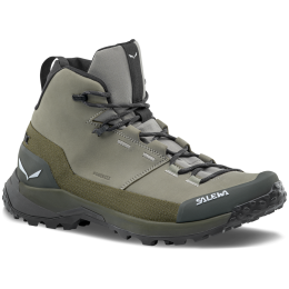 Muške cipele za planinarenje Salewa Puez Leather Mid Ptx M kaki Shadow/Dark Olive