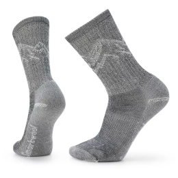 Čarape Smartwool Hike Classic Edition Light Cushion Mountain Pattern Crew Socks crna