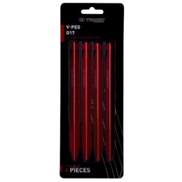 Set za nevidljivo spajanje Trimm kolík V-PEG - D17 - sada 4 ks crvena bordo anodized
