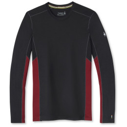 Muška funkcionalna majica Smartwool Merino Sport 150 Long Sleeve Crew crna/crvena TibetanRedHeatherBlack
