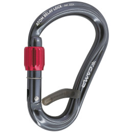 Karabiner Camp Atom Belay Lock siva/crvena Gun Metal