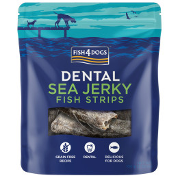 Poslastice za pse Fish4Dogs Dental Sea Jerky Fish Strips 100g