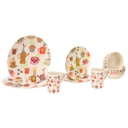 Set posuđa Vango Bamboo 2-Person Set bež CoffeeCupPrint