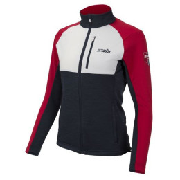 Ženska funkcionalna dukserica Swix Infinity plava / crvena / bijela Dark Navy/Swix Red