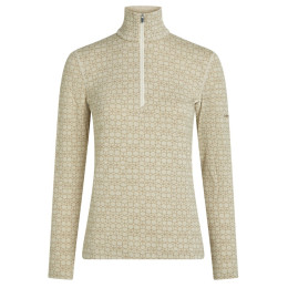 Ženska funkcionalna majica Icebreaker Women M 260 Tech Vertex LS HZ AlpGeo bež / bijela Undyed/Cumin/J