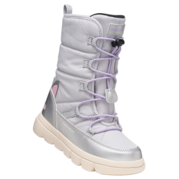 Dječje zimske cipele Geox J Willaboom Girl B A srebrena SILVER/MULTICOLOR