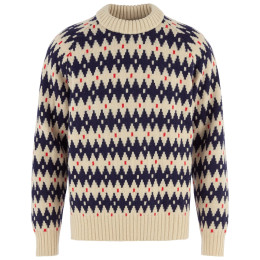 Muški džemper Fjällräven Övik Jacquard Knit M bež Light Beige-Dark Navy