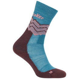 Ženske čarape Icebreaker Women Merino Hike+ Medium Crew Across the Peaks plava Topa/Jav/Aci Pi