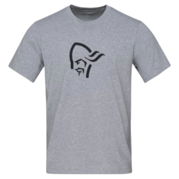 Muška majica Norrona 29 cotton viking T-shirt siva Grey Melange/Caviar Black