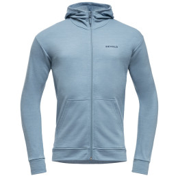 Muške funkcionalne majice dugih rukava Devold Everyday Zip Hoodie Man svijetlo plava SKYBLUE