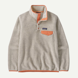 Ženska dukserica Patagonia W's LW Synch Snap-T P/O bež Oatmeal Heather w/Heirloom Peach