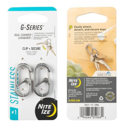 Set karabinera za penjanje Nite Ize G-series #1 srebrena Stříbrná