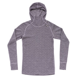 Ženska funkcionalna majica Devold Kvitegga Merino 230 Hoodie Wmn plava ORCHID