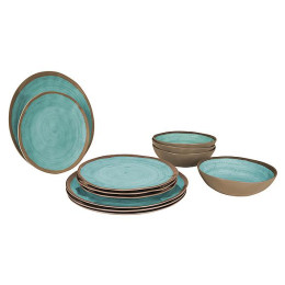 Set posuđa Bo-Camp Halo 12 100% Melamine svijetlo plava Aqua