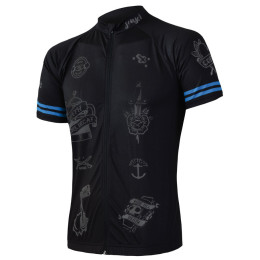 Muški biciklistički dres Sensor Cyklo Tattoo crna Black