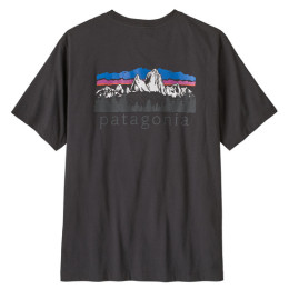 Muška majica Patagonia M's Fitz Roy Foothills T-Shirt crna Ink Black